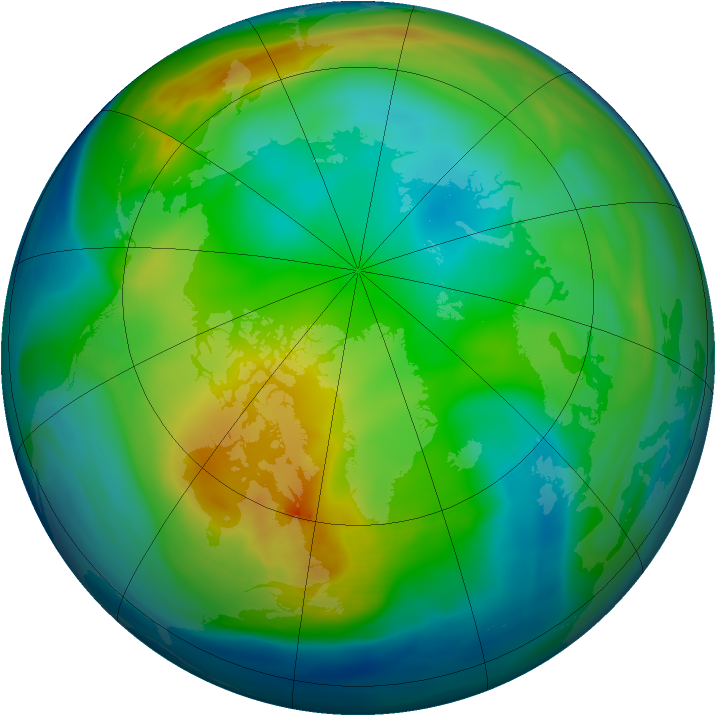 Arctic ozone map for 04 December 2004